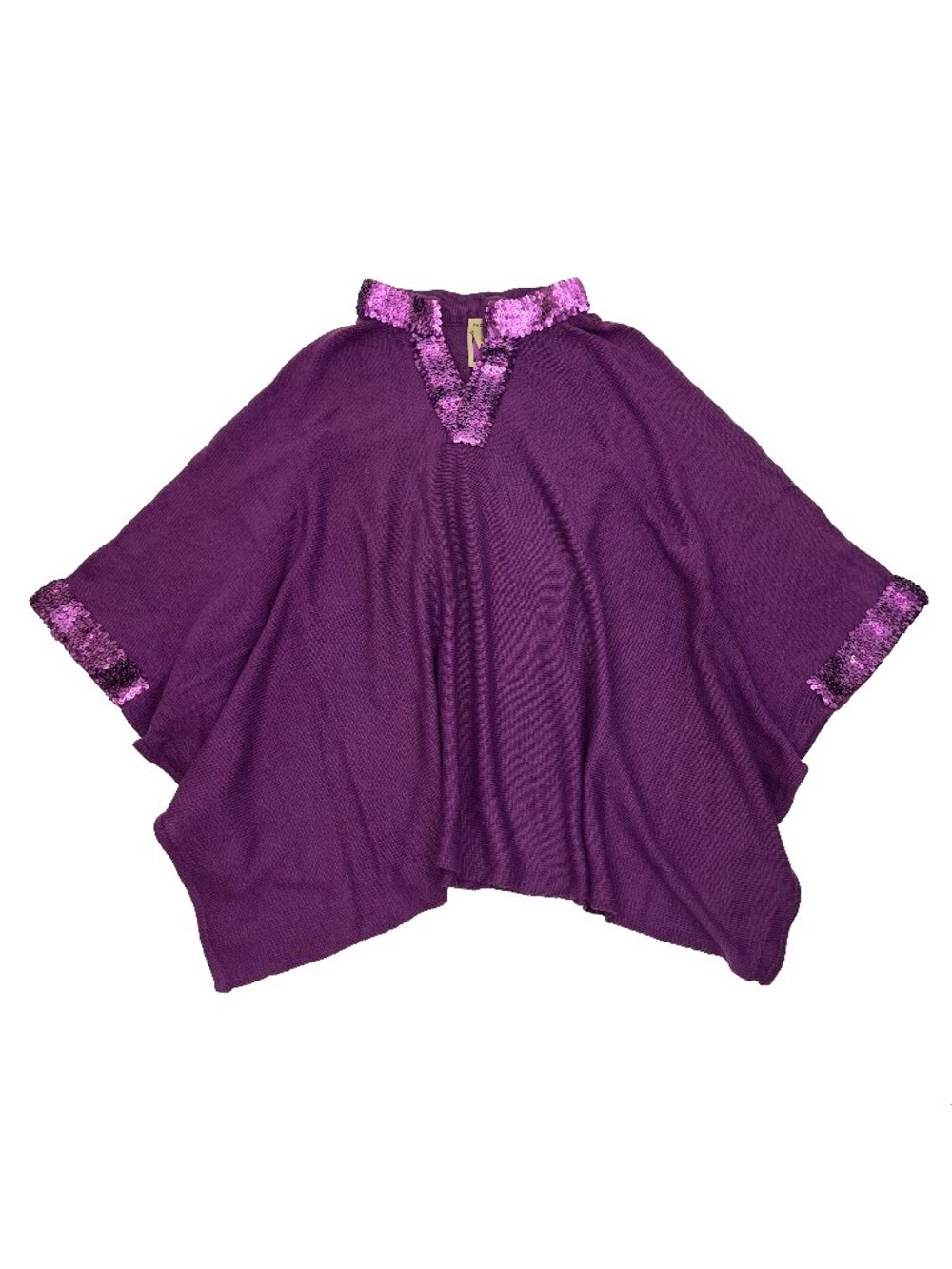 Original Anthony Missy Sequin Sweater Top Purple Womens One Size